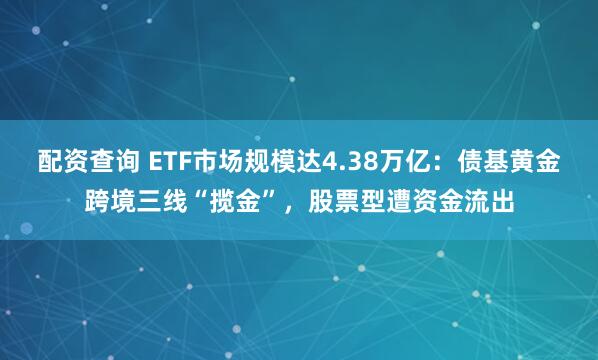 配资查询 ETF市场规模达4.38万亿：债基黄金跨境三线“揽金”，股票型遭资金流出